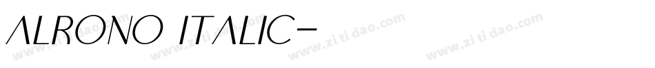 Alrono Italic字体转换